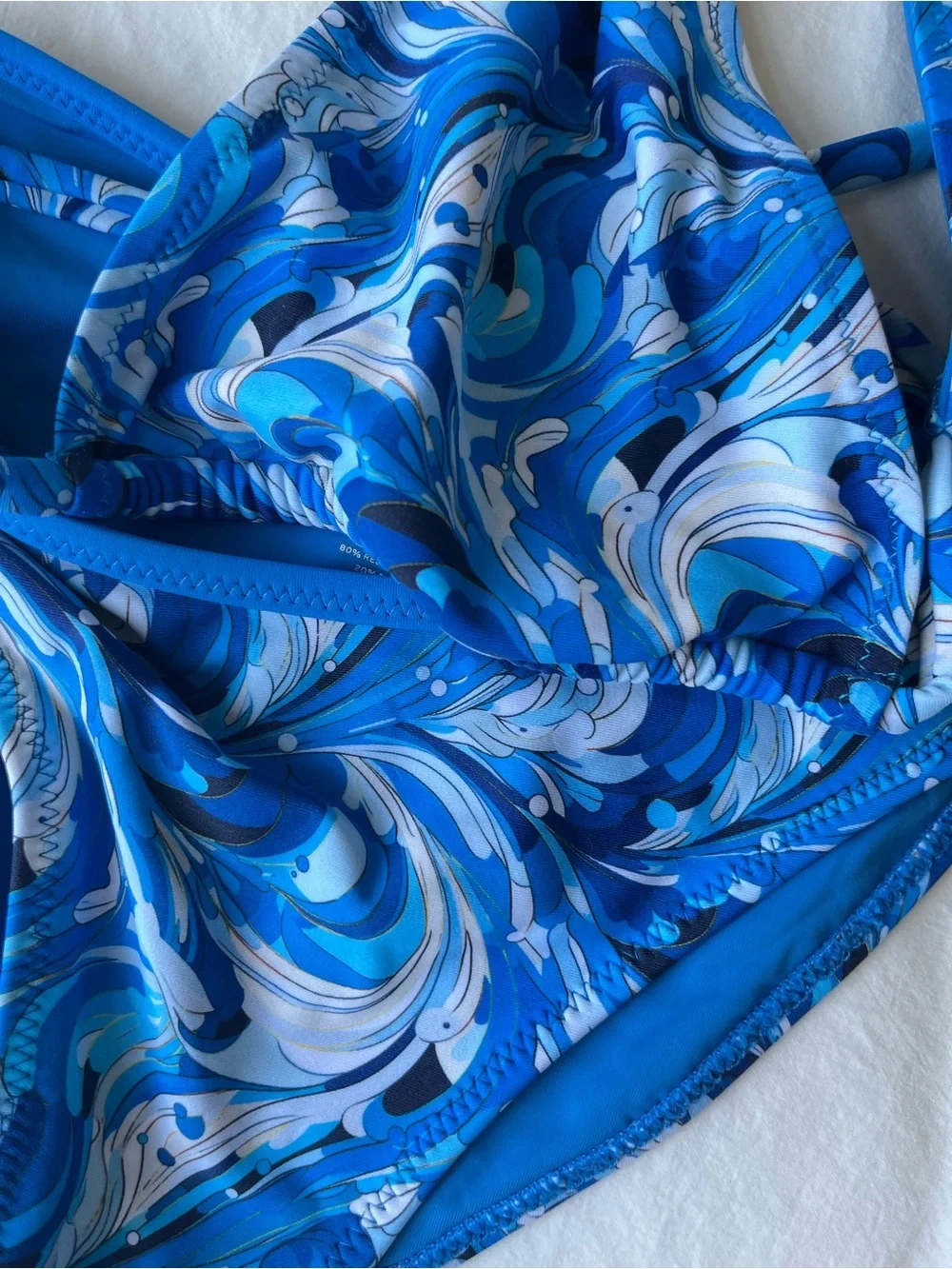 NWOT Blackbough Blue Swirl Two-Piece Halter Bikini